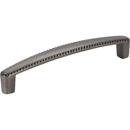 Elements 128 mm Center-to-Center Brushed Pewter Rope Detailed Lindos Cabinet Pull Z115-128BNBDL
